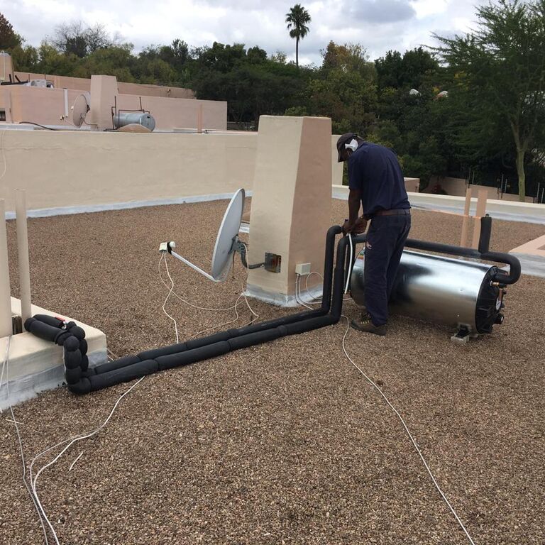 Alpha Plumbing Rooftop Solar Geyser Installation
