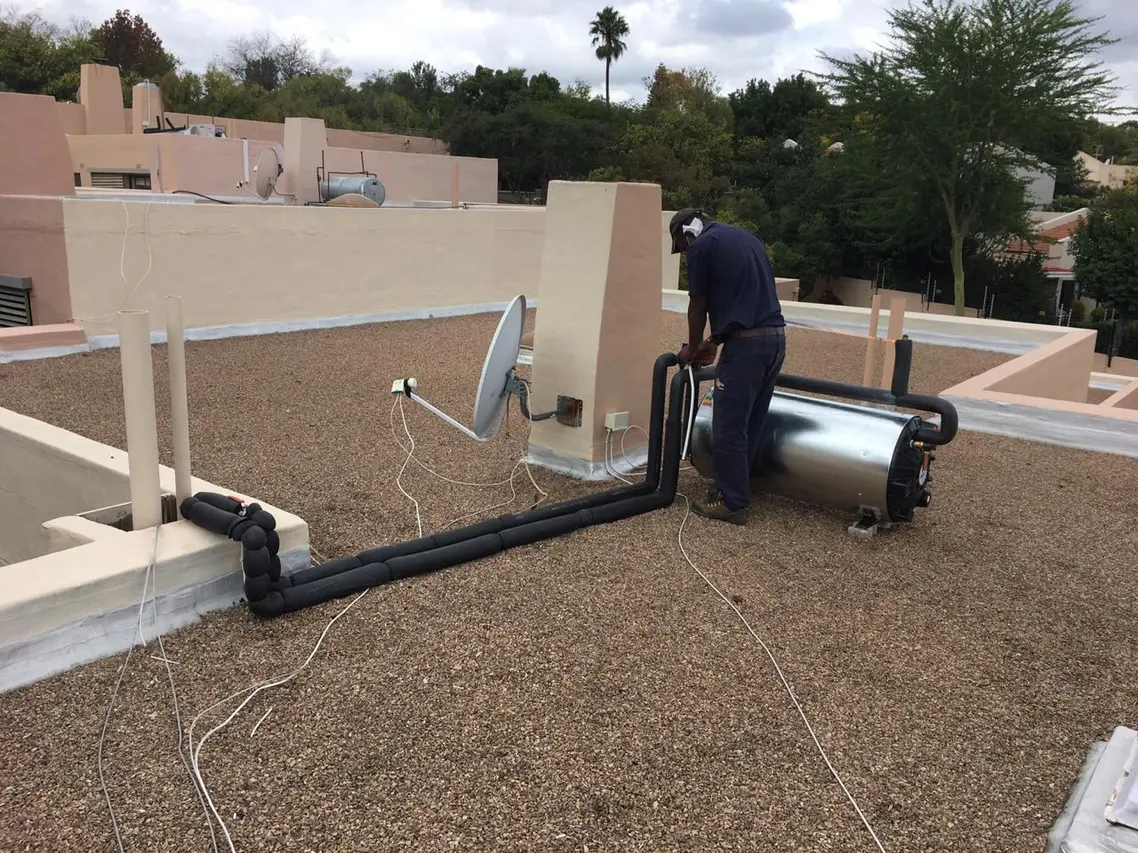 Alpha Plumbing Rooftop Solar Geyser Installation