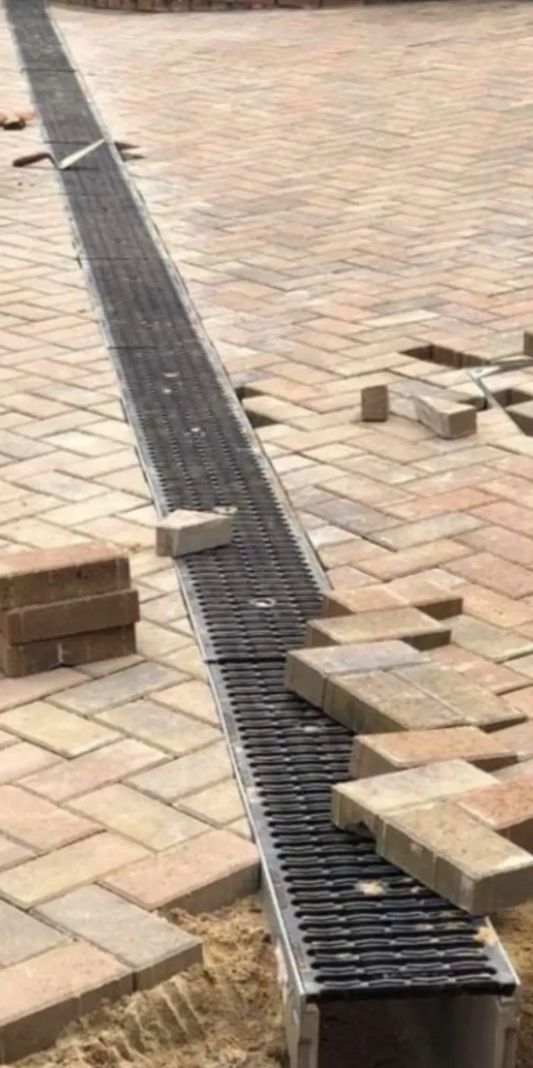 Alpha Plumbing channel drain installation