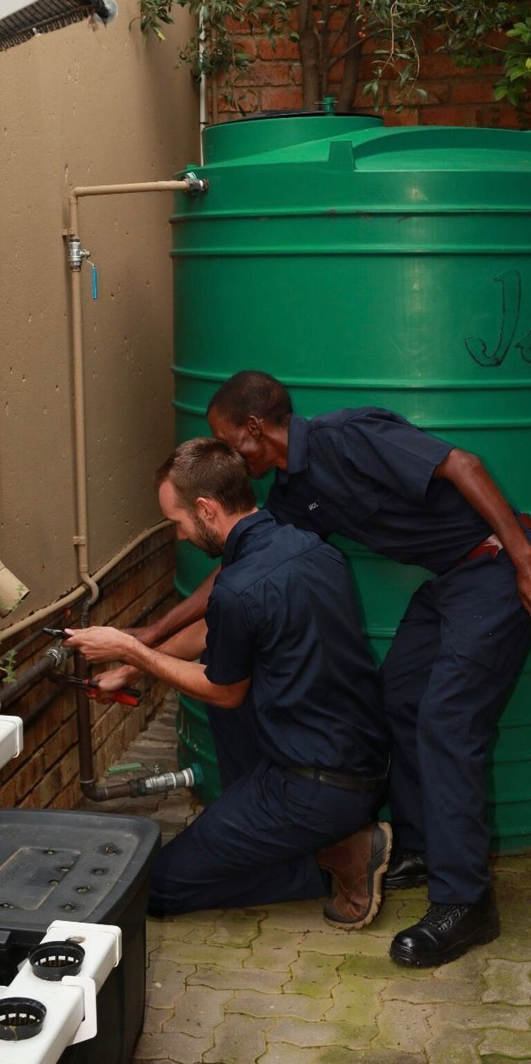 Water backup installed by Dewald and Monde