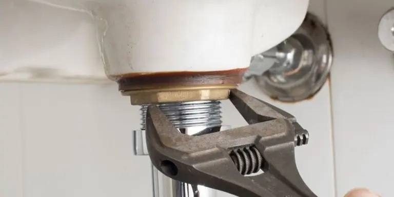 Tightening a sink drain pipe