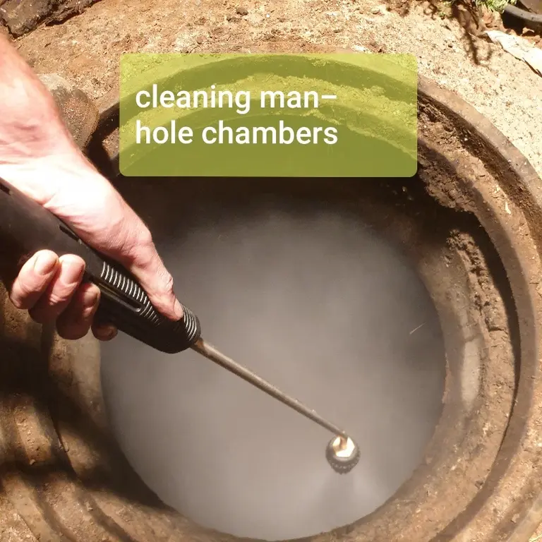 Cleaning man-hole chambers