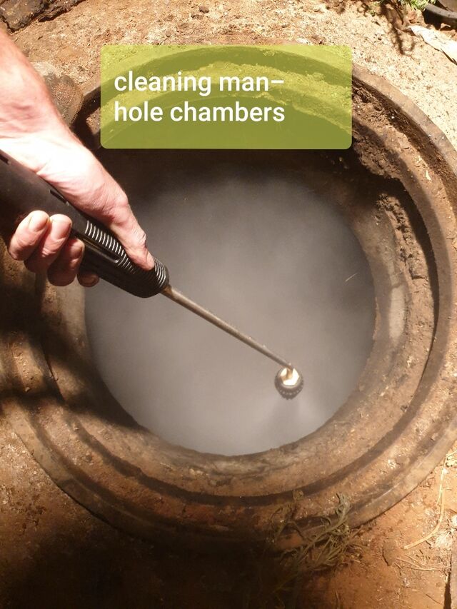 Cleaning man-hole chambers