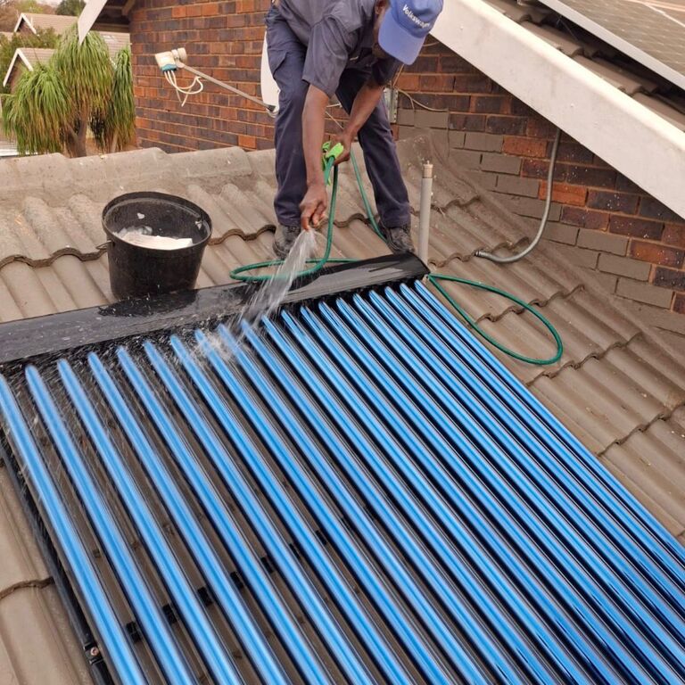 Solar-tube geyser installation